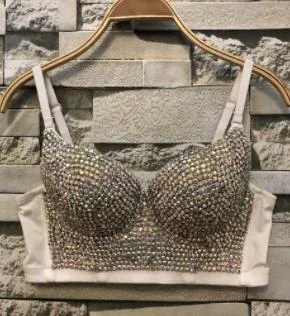 Sexy Bustier Bra Cropped bling