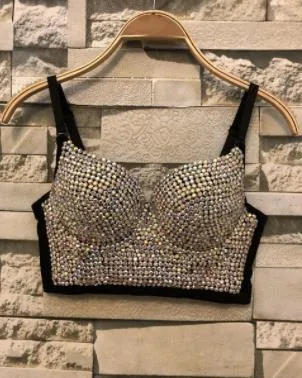 Sexy Bustier Bra Cropped bling