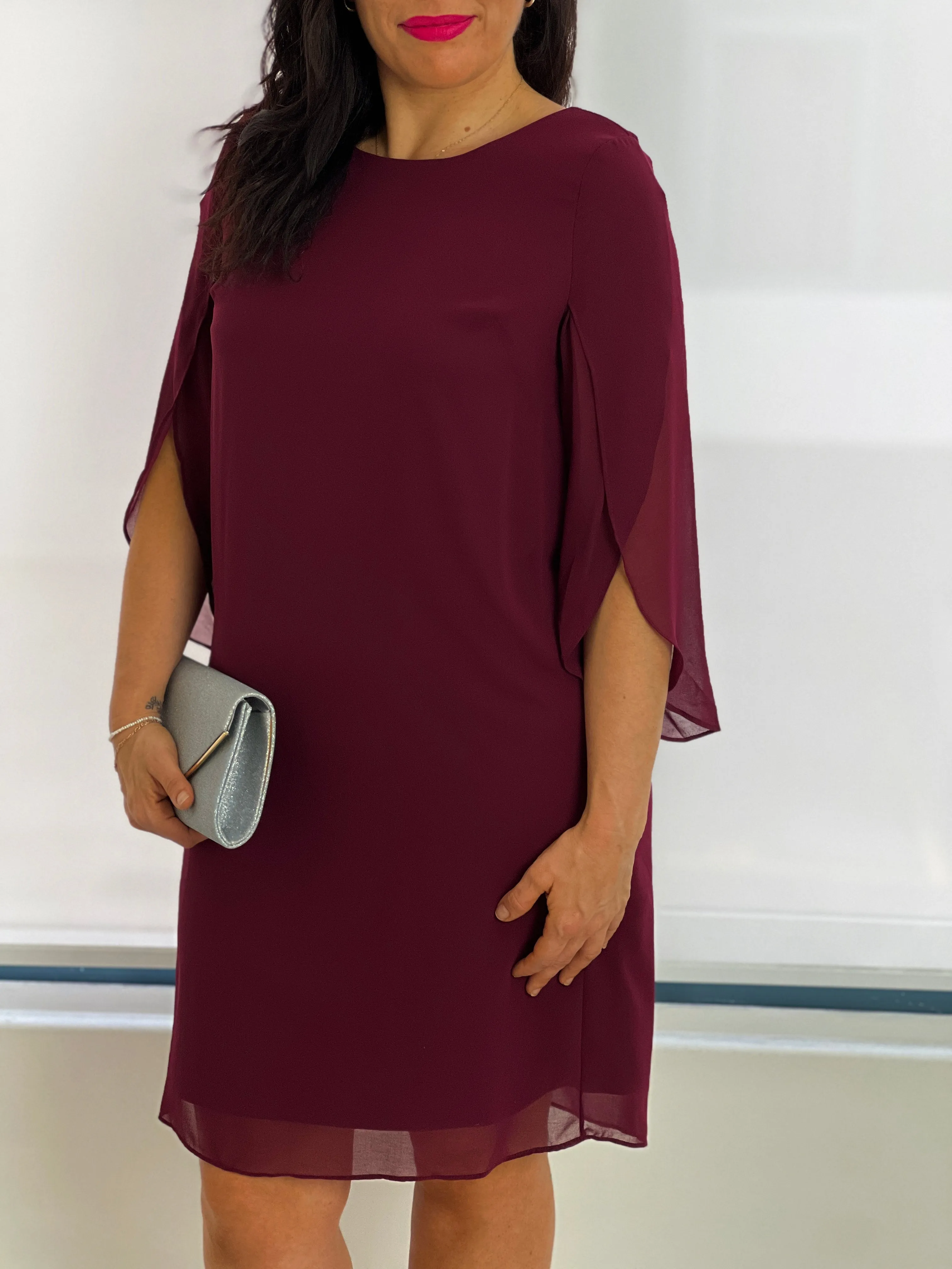 Shila Burgundy Evening Dress