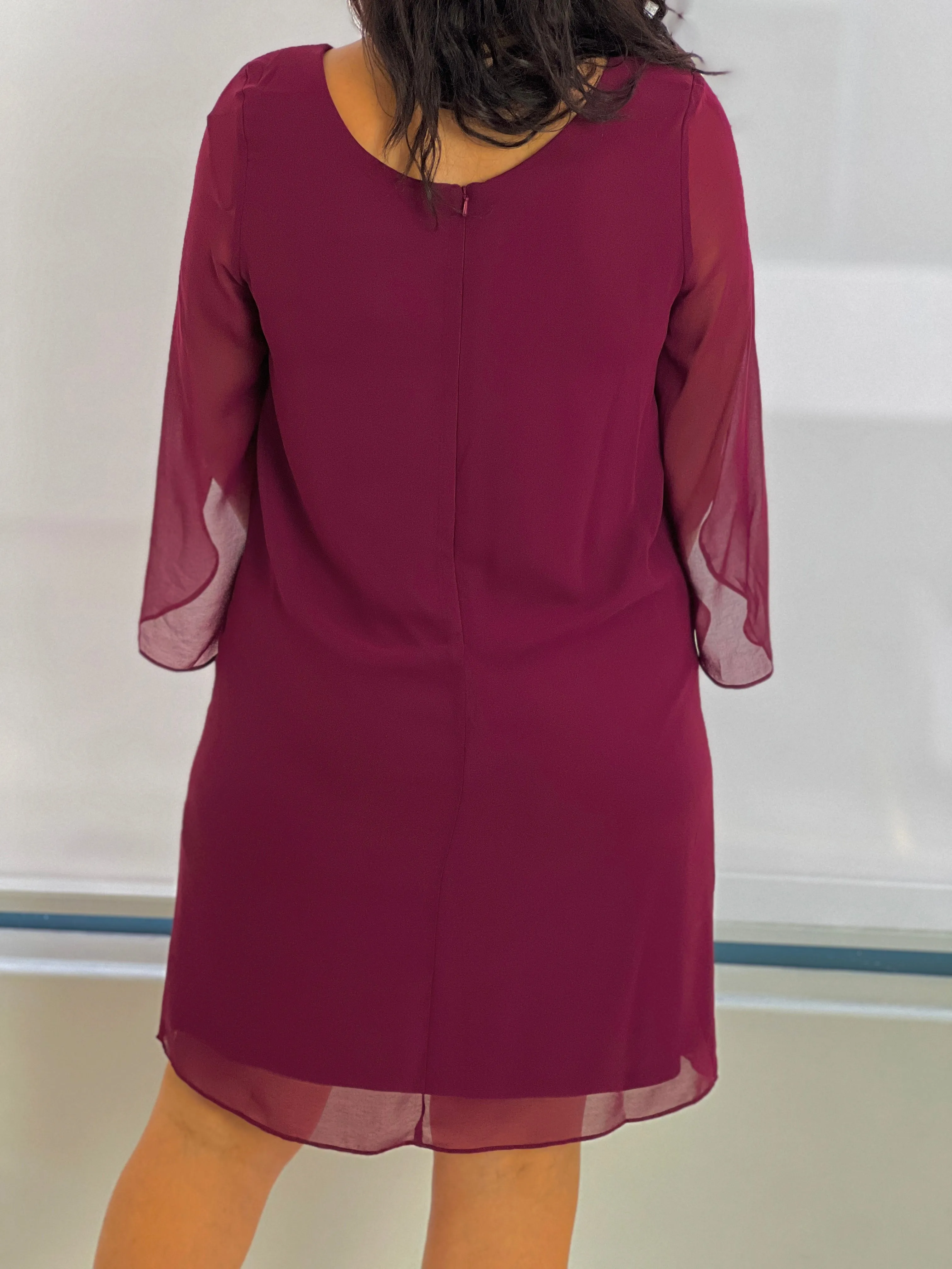 Shila Burgundy Evening Dress