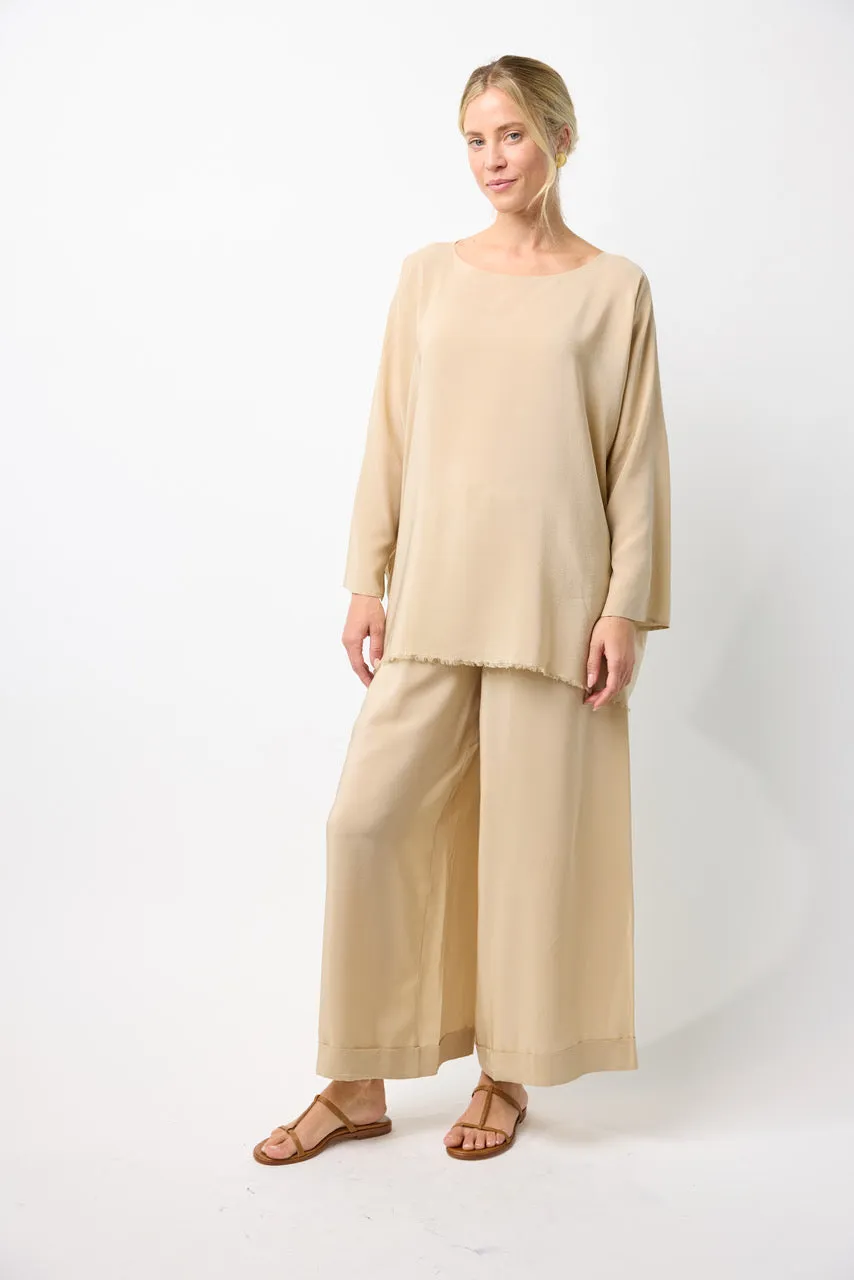 Silk Wide Leg Pants