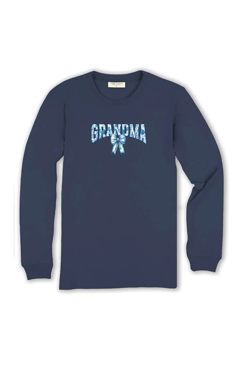 Simply Southern Plus Size Long Sleeve Blessed Grandma T-Shirt for Women in Mirage | EXT-LS-BLSGRANDMA-MIRAG