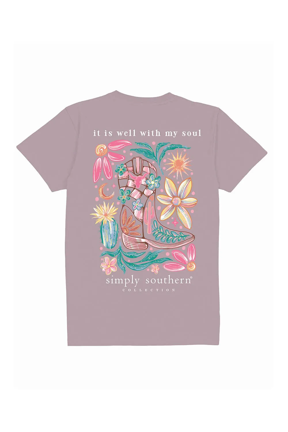 Simply Southern Plus Size Soul T-Shirt for Women in Purple | EXT-SS-SOUL-PARAGON