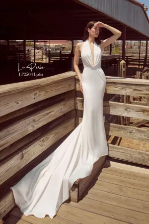 Size 6 La Perle LP2504 Lydia Ivory Gown