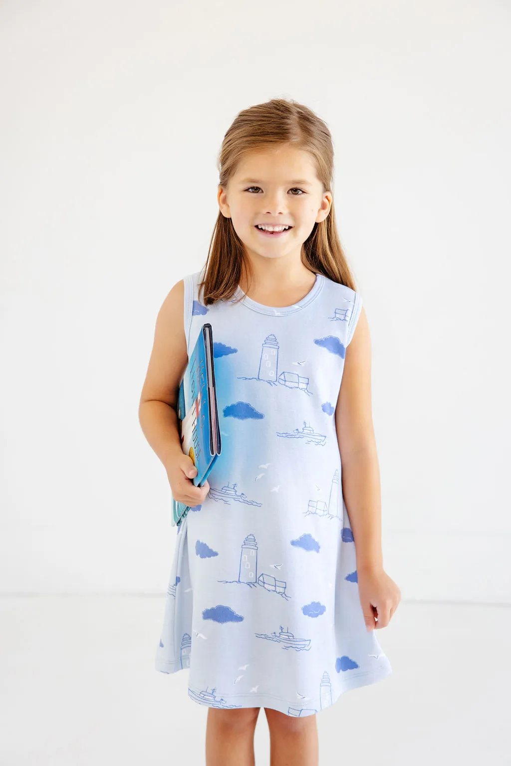 Sleeveless Polly Play Dress - Loggerhead Lighthouse