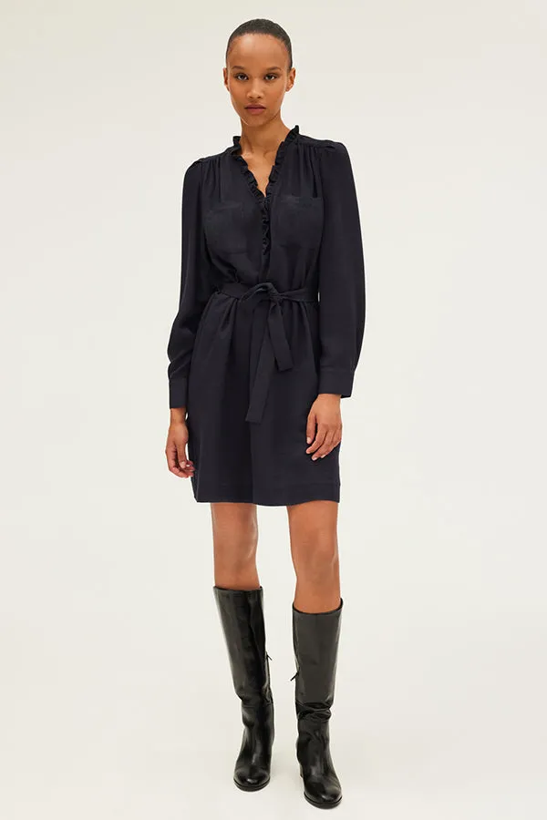 SONIA MINI RUFFLES LUREX DRESS