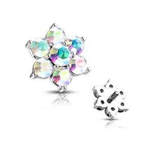 Spring Sparkle Flower Dermal Anchor Top