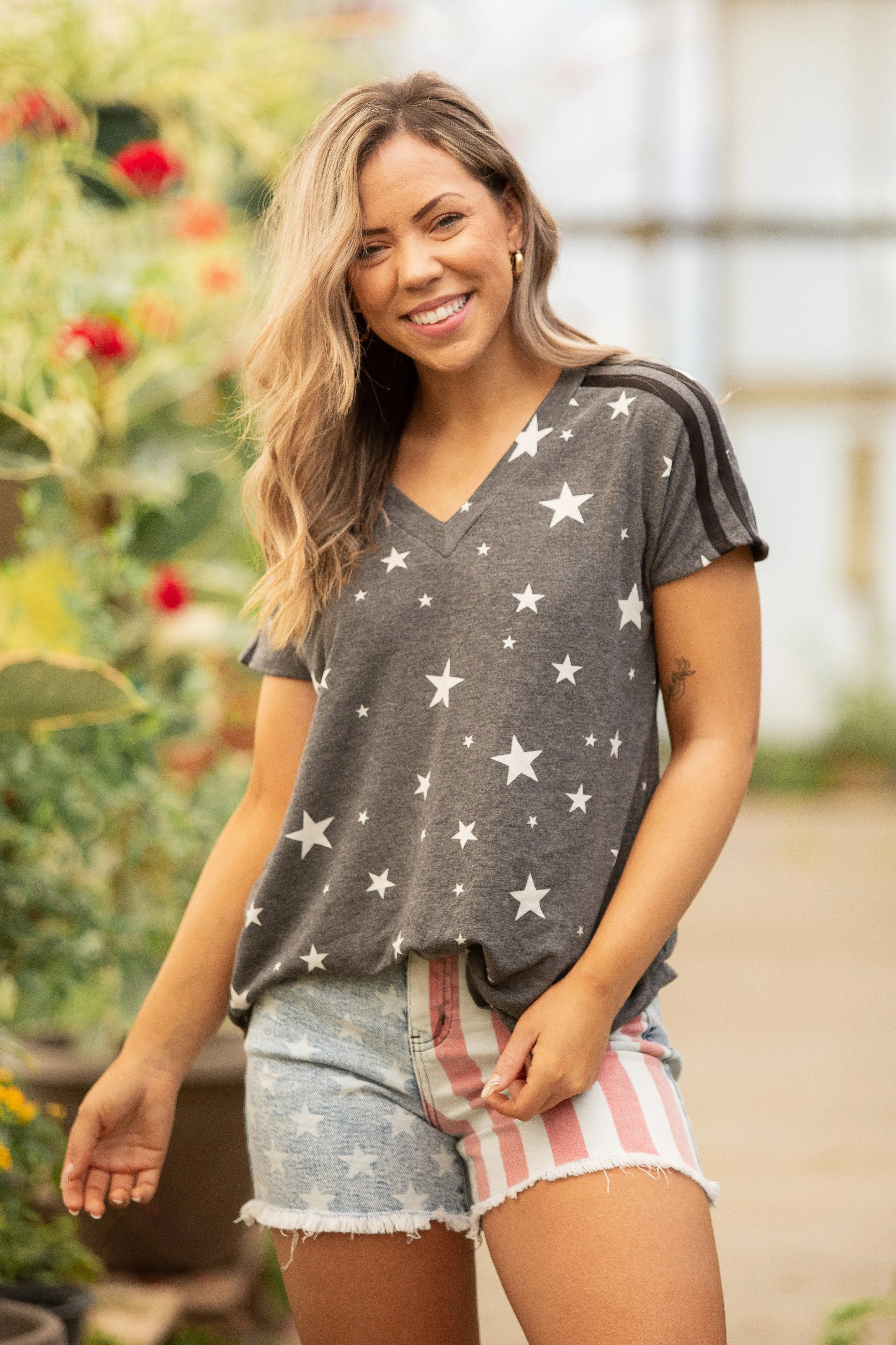 Stars and Stripes Short Sleeve Top
