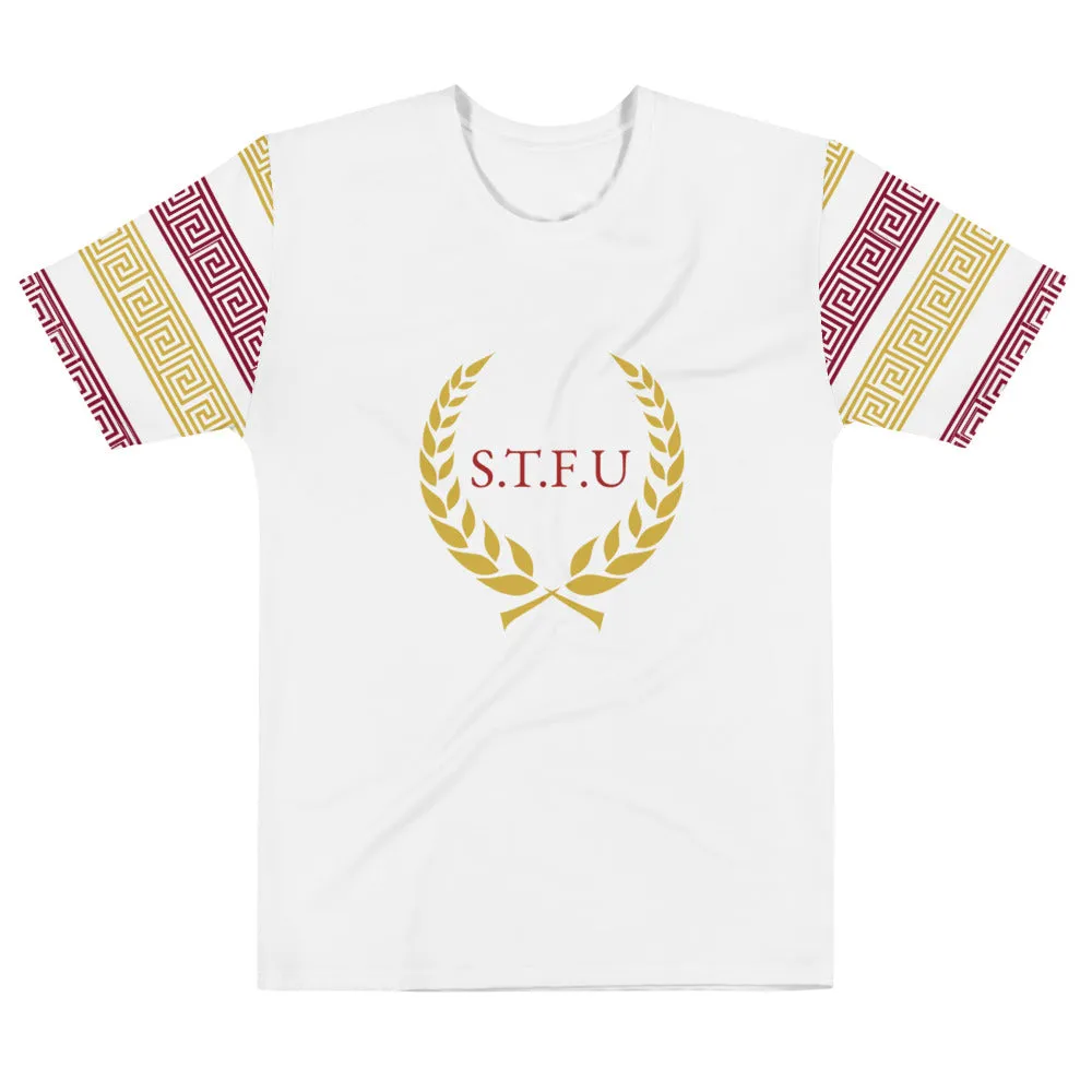 STFU Greek Men's T-shirt - Burgundy & Gold