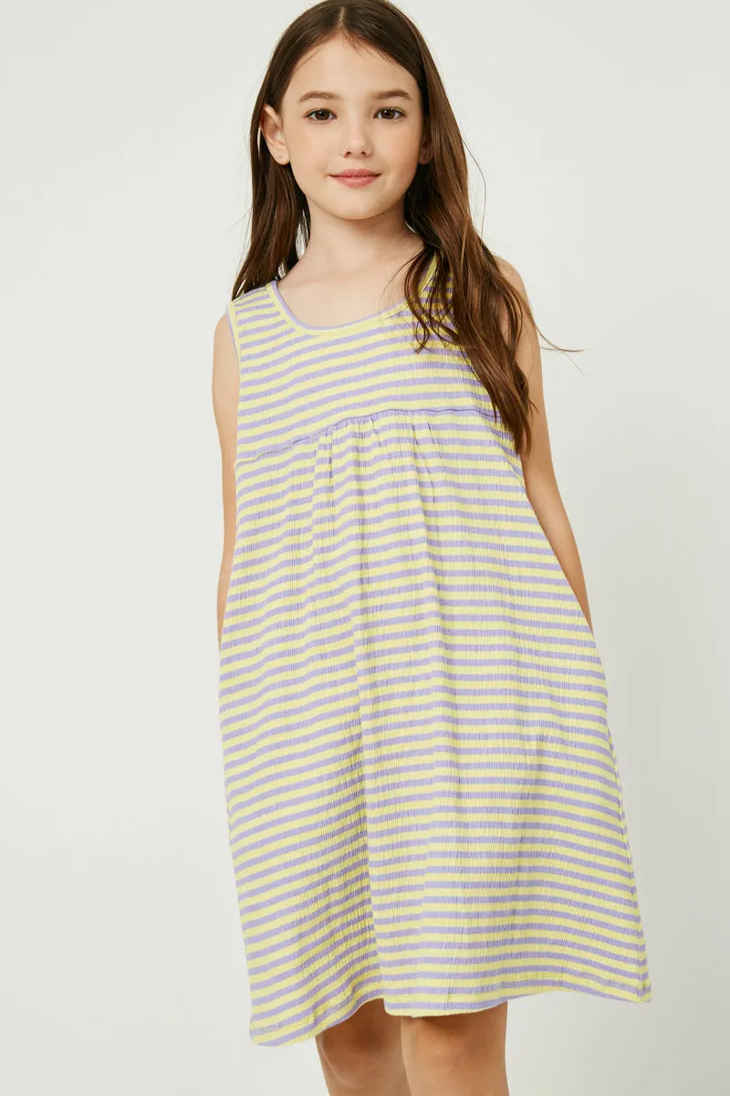 Stripe Babydoll Mini Dress