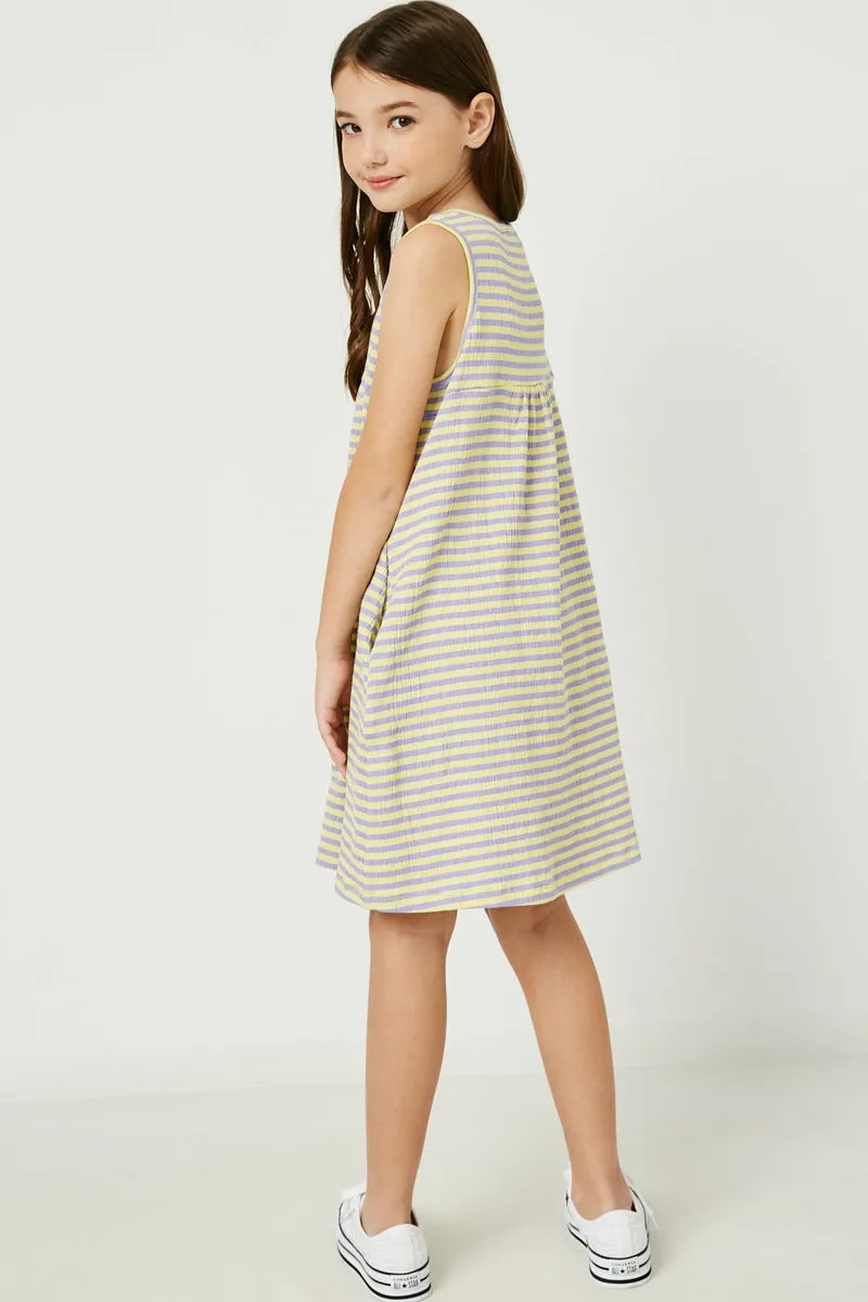 Stripe Babydoll Mini Dress