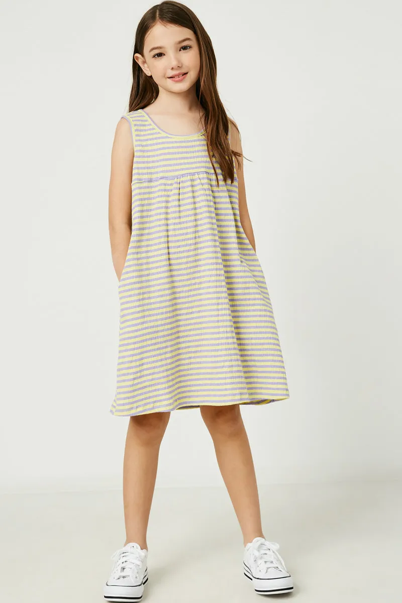 Stripe Babydoll Mini Dress