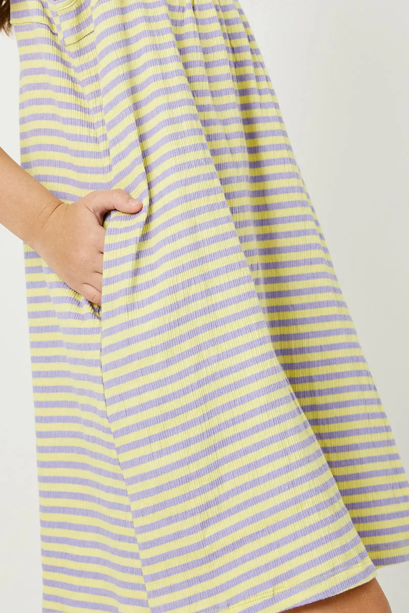 Stripe Babydoll Mini Dress
