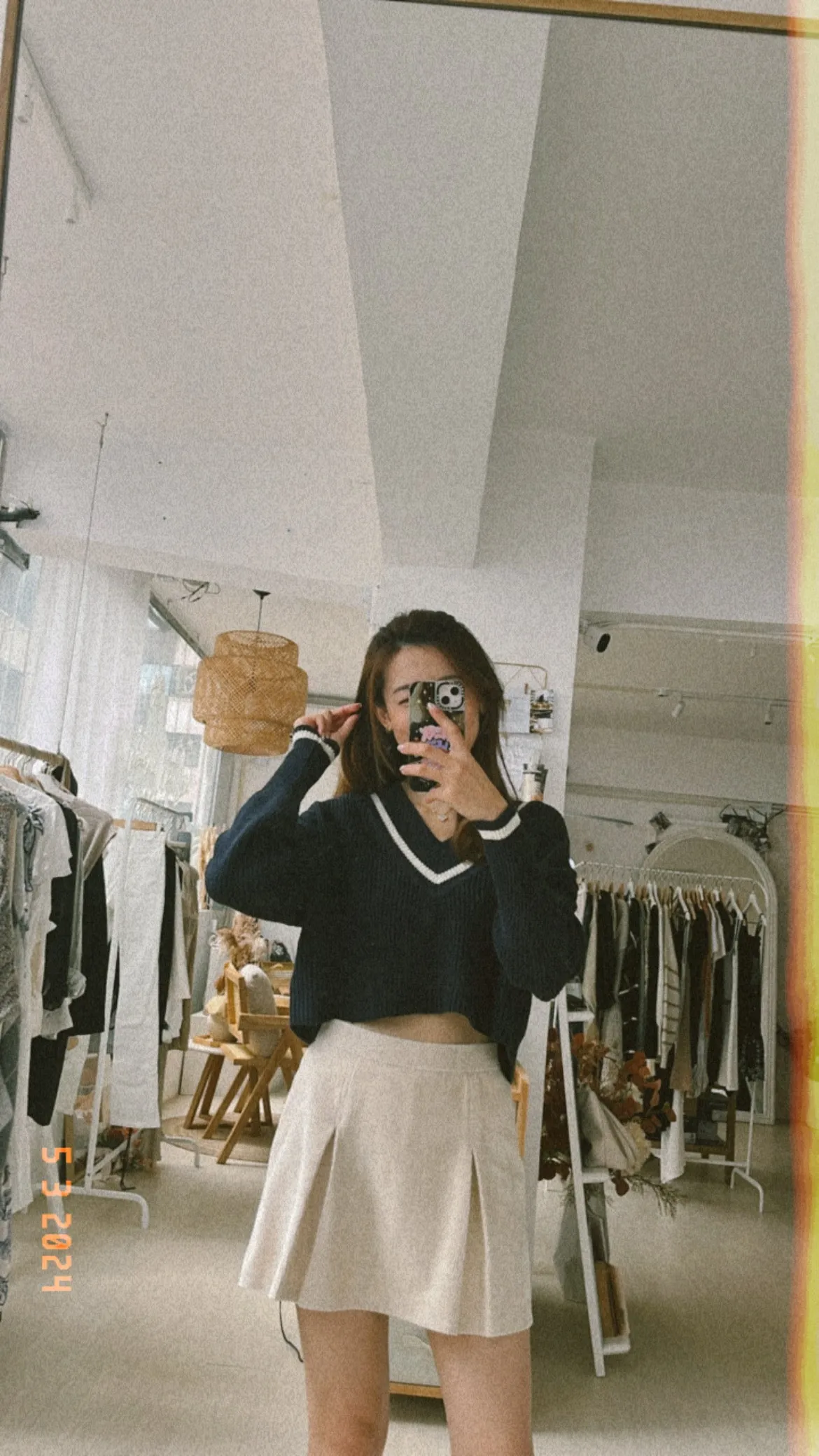 Stripe Detail Cropped Sweater