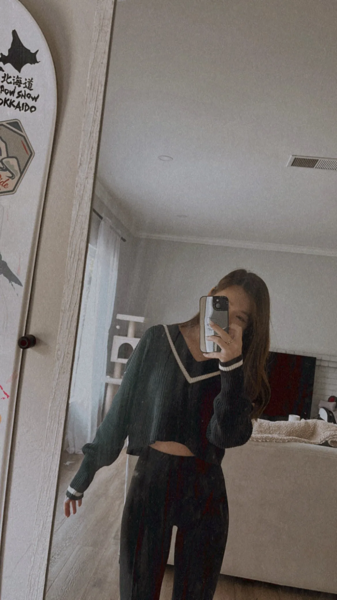 Stripe Detail Cropped Sweater
