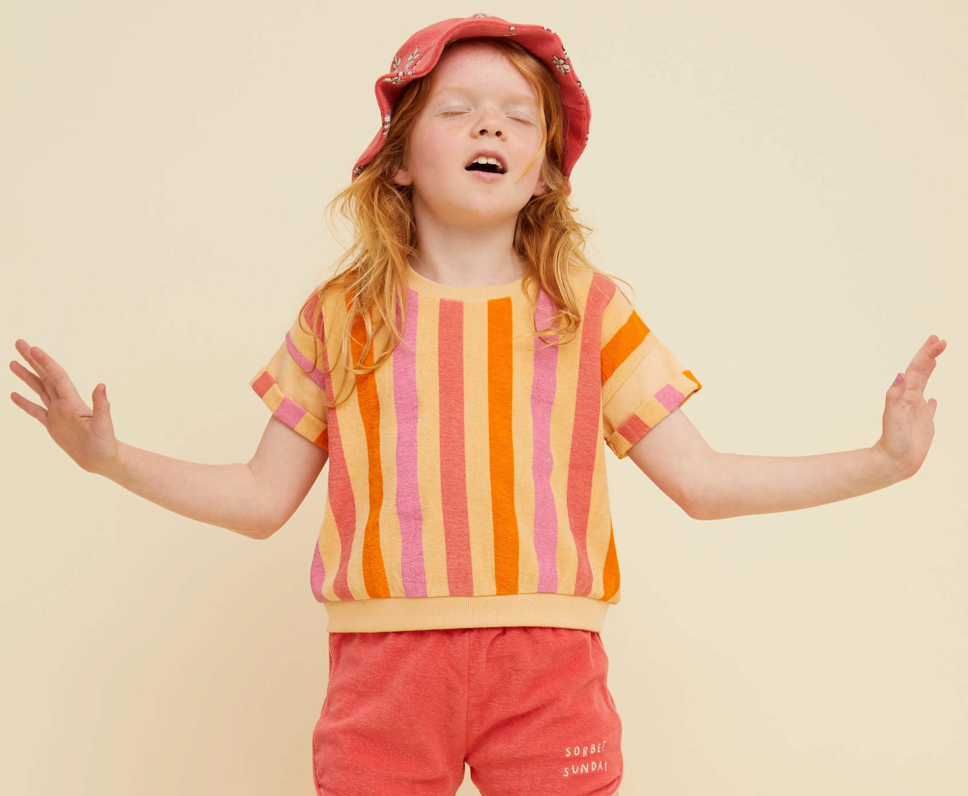 Striped cropped sweatshirt by Sproet & Sprout