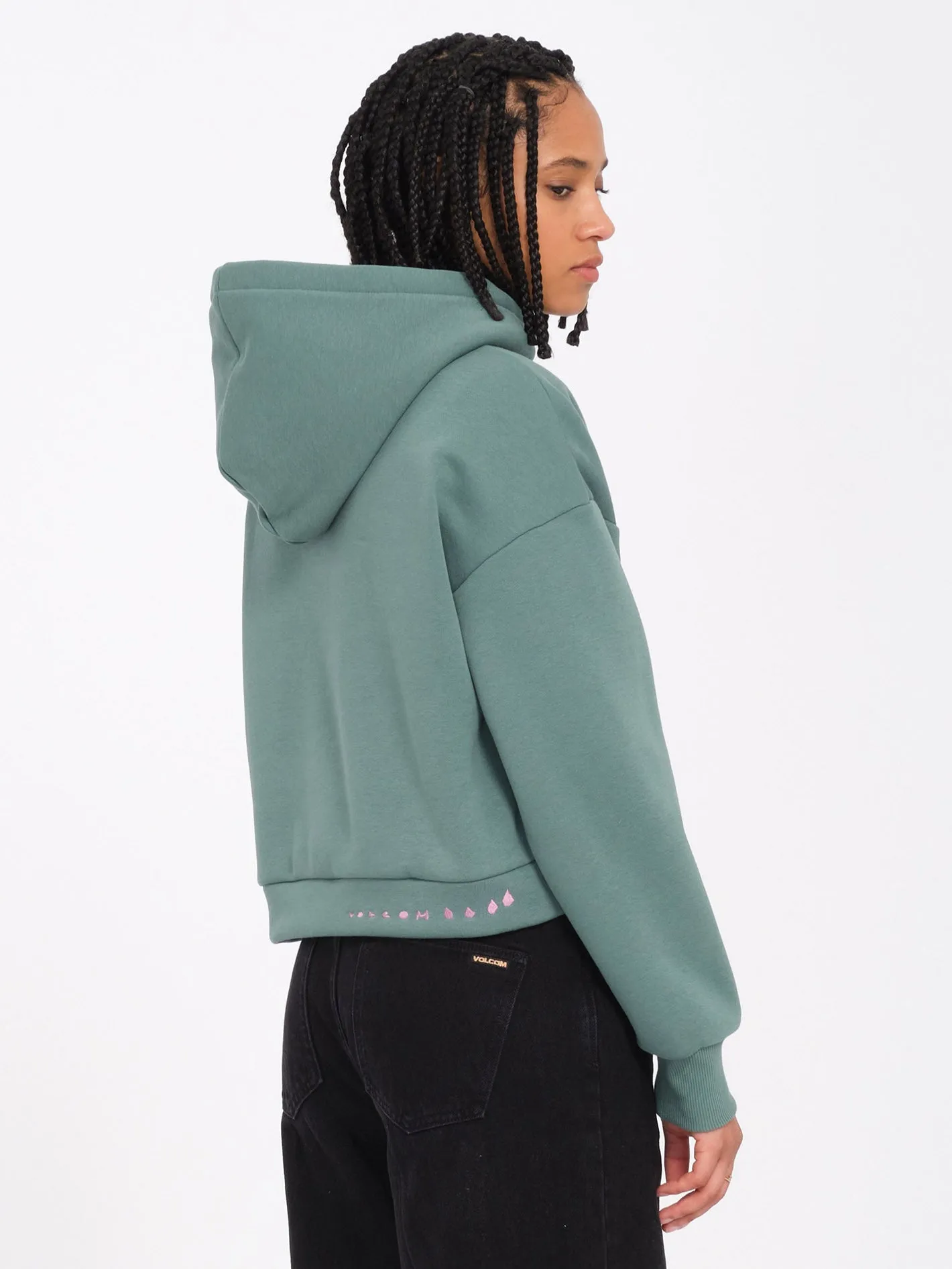 Sweat à capuche Longo - SEA GREEN