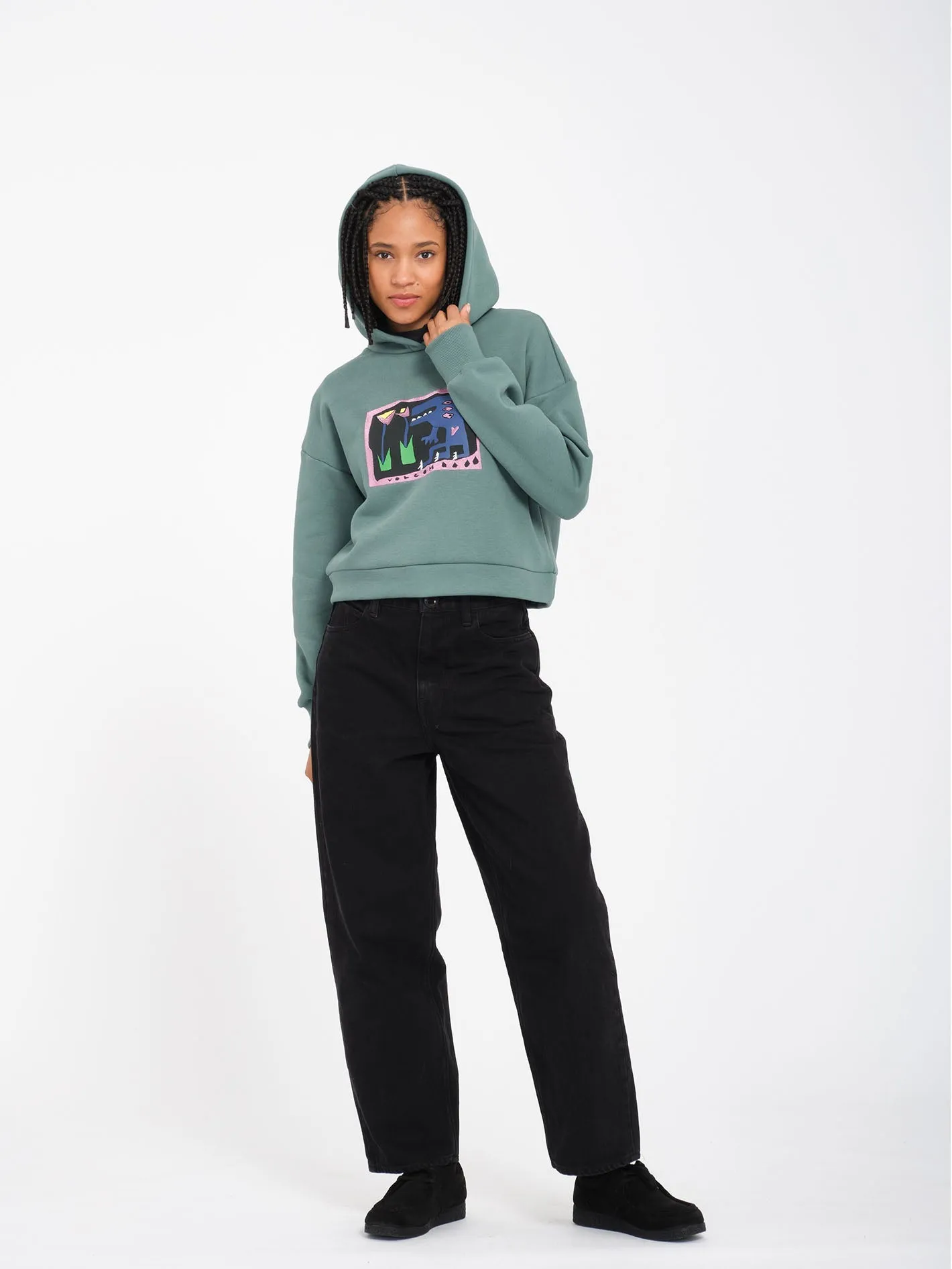 Sweat à capuche Longo - SEA GREEN