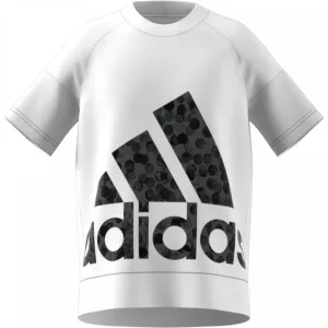 T-SHIRT MAGLIETTA BIMBO BIMBA ADIDAS LOGO BAMBINO JUNIOR BIANCA
