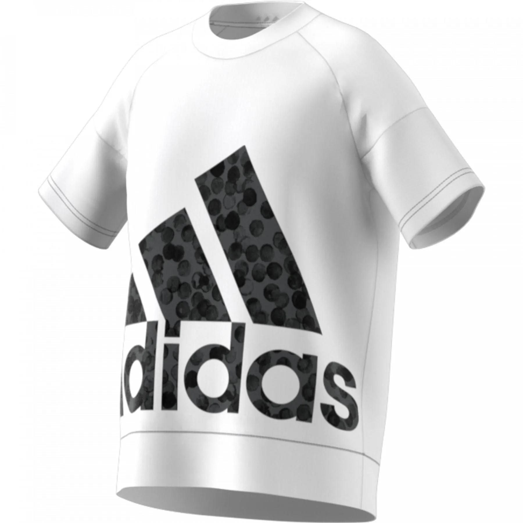 T-SHIRT MAGLIETTA BIMBO BIMBA ADIDAS LOGO BAMBINO JUNIOR BIANCA