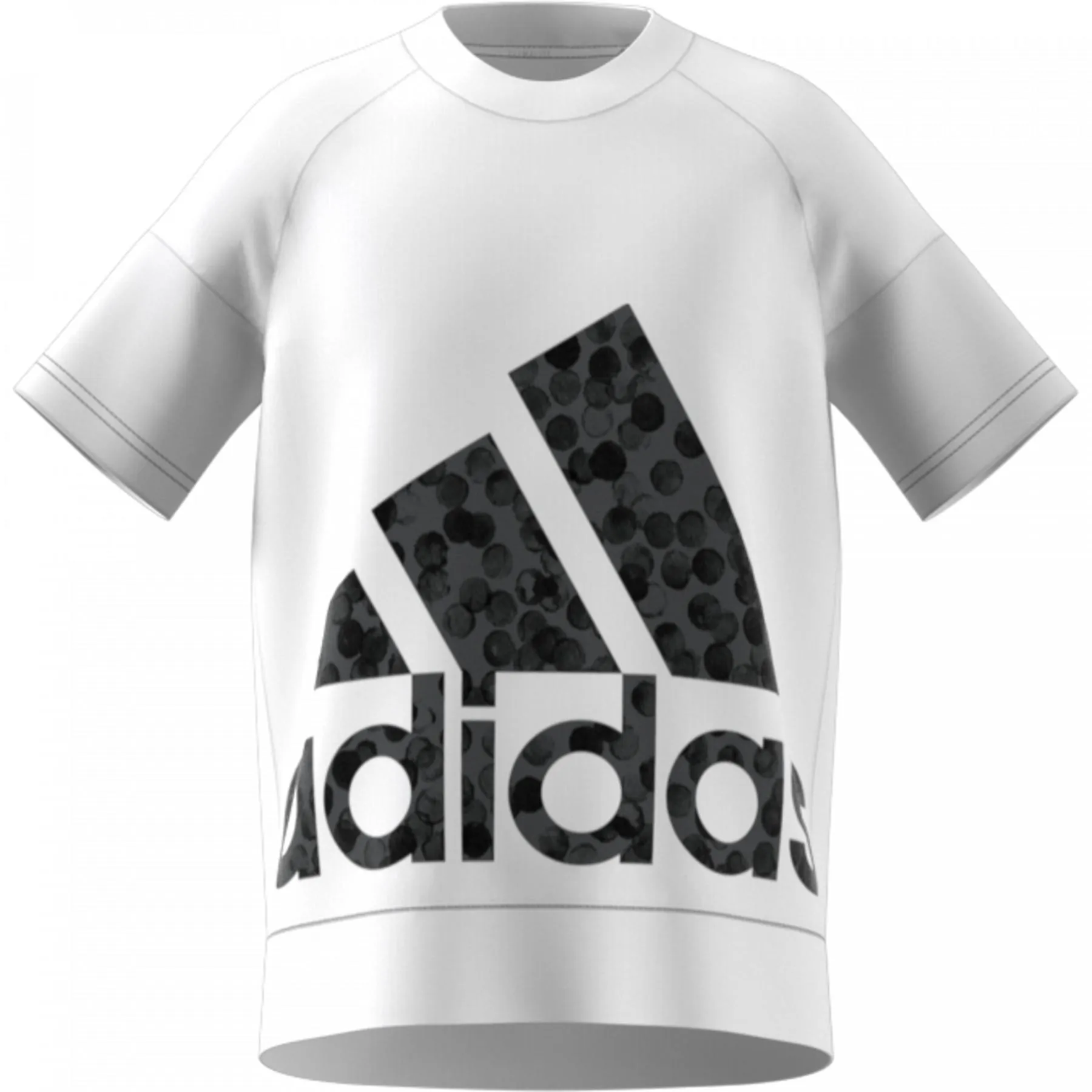 T-SHIRT MAGLIETTA BIMBO BIMBA ADIDAS LOGO BAMBINO JUNIOR BIANCA