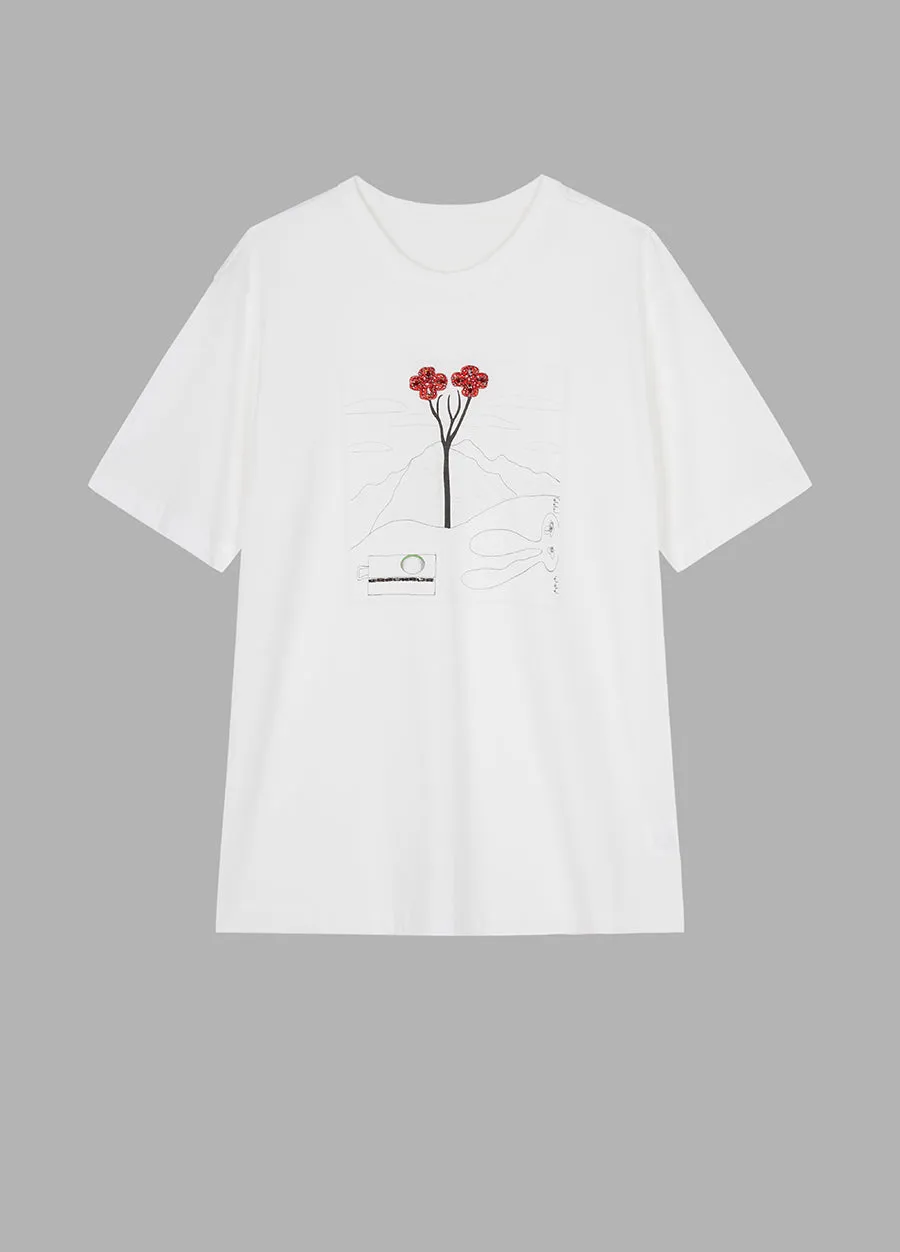 T-Shirt/JNBY Loose Fitting Micro Elastic Short-sleeved T-Shirt