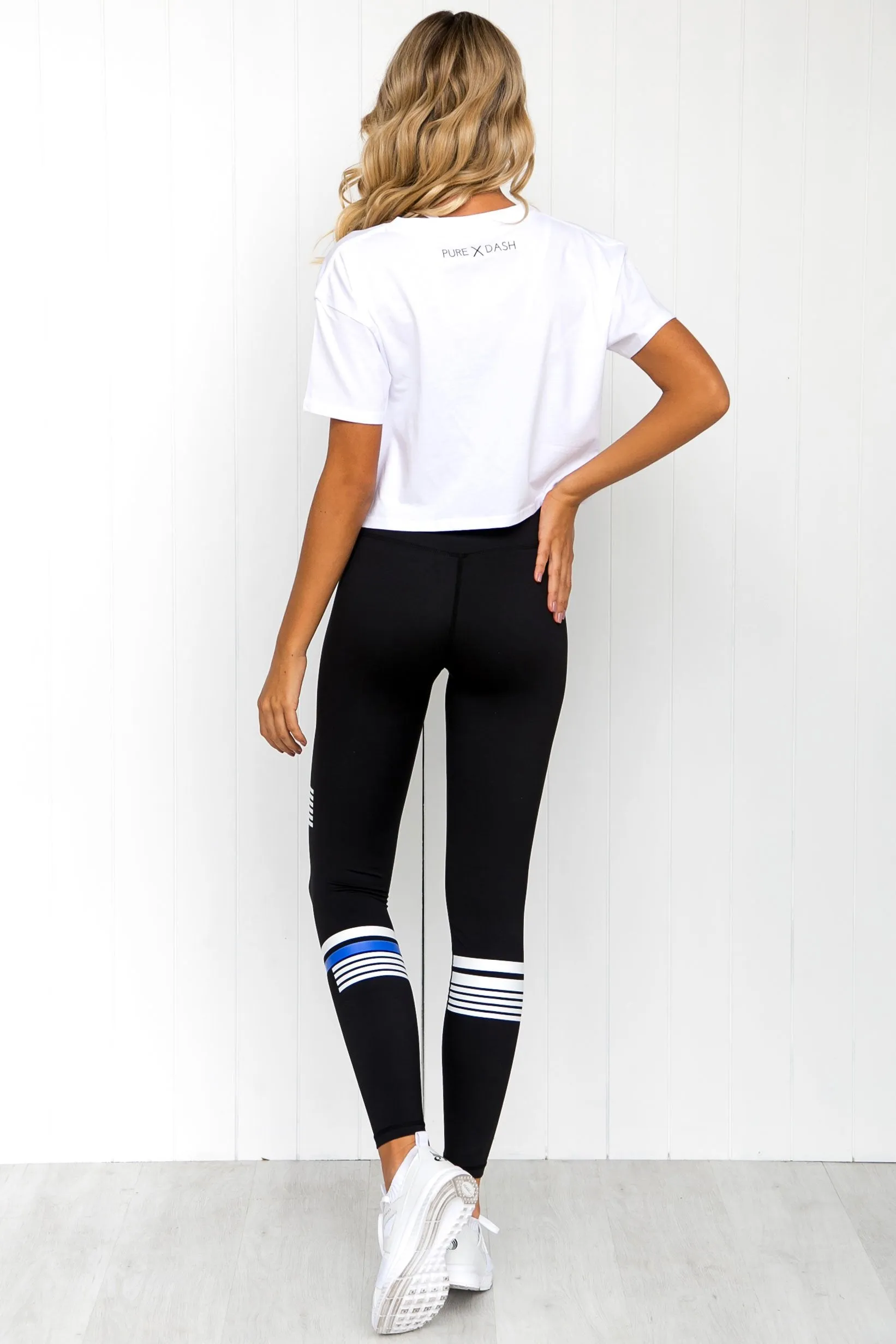 TEAM Pure Dash Cropped Tee - White
