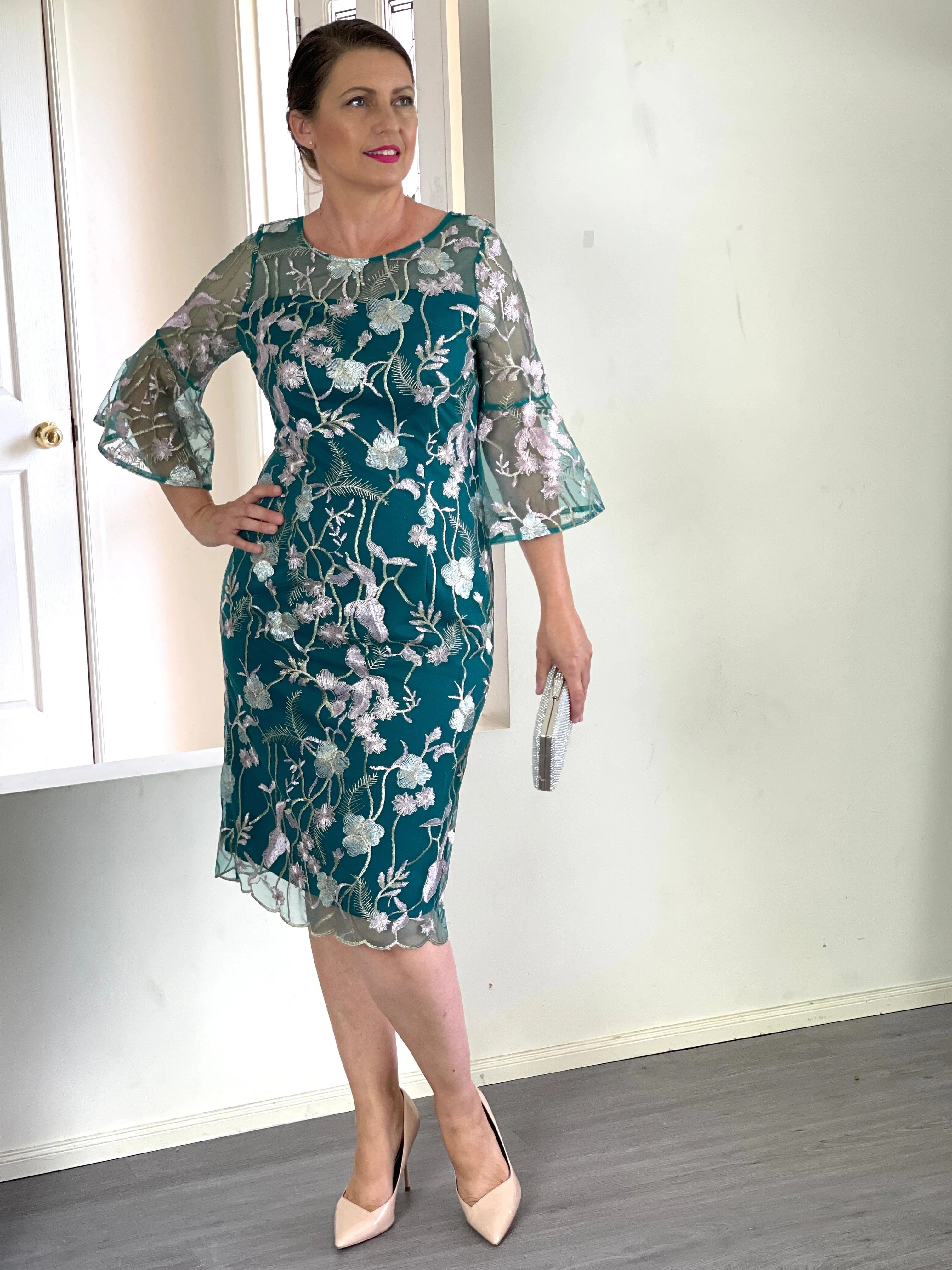 Tearose Emerald Evening Dress