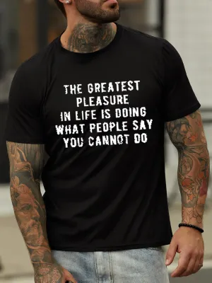 The Greatest Pleasure Men's Casual T-shirt