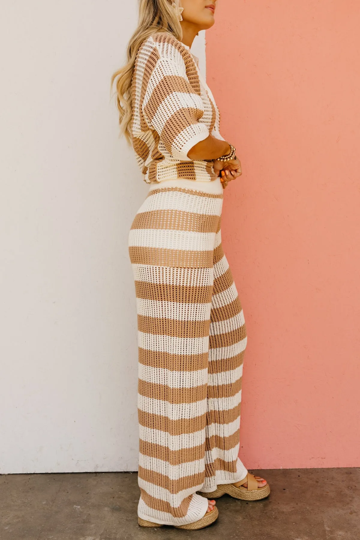 The Kaylani WIde Leg Crochet Sweater Pants