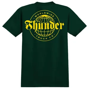 THUNDER Worldwide Double Tee Mens - Forest Green Yellow
