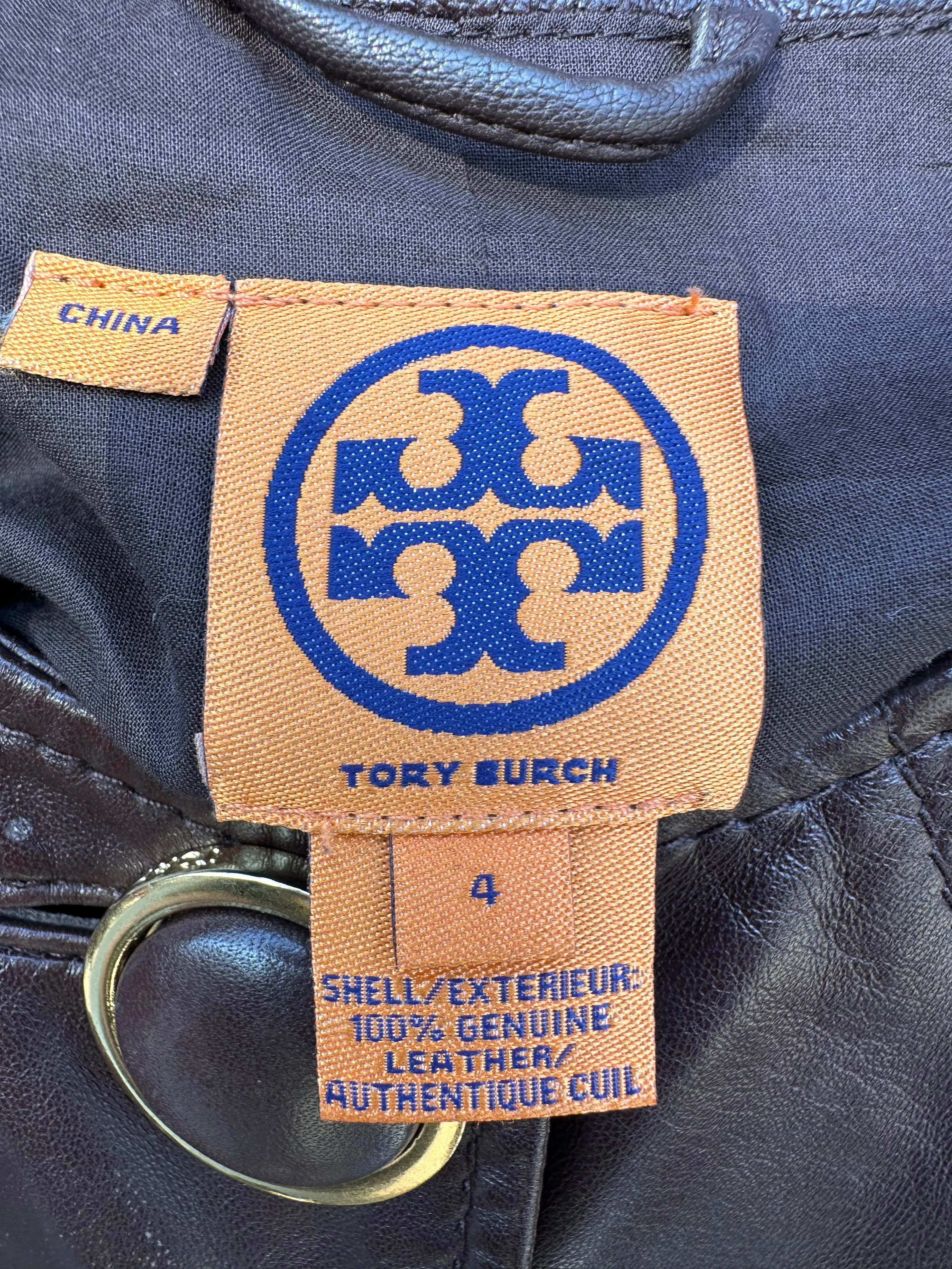 Tory Burch Leather Jacket Size 4  Preloved Resale Deals