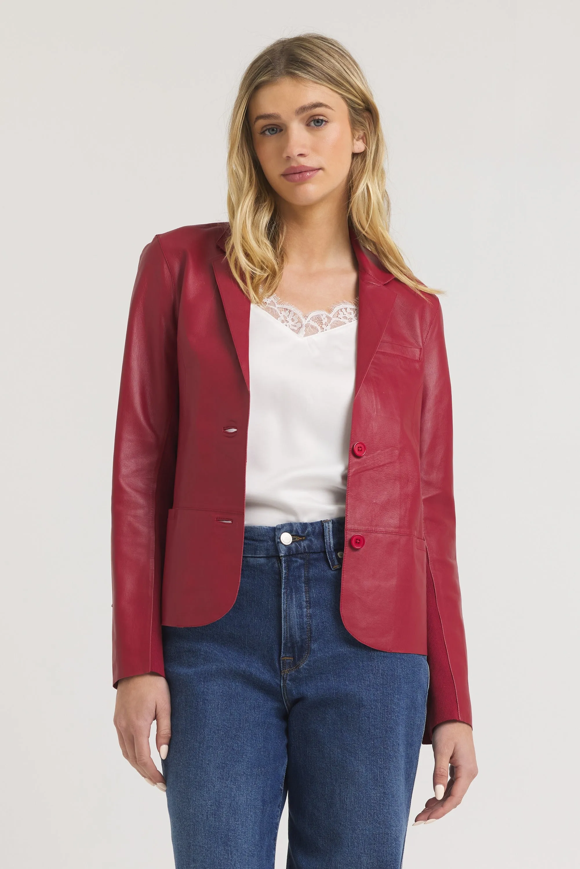 TS Jakett Allison Burnished Leather Jacket