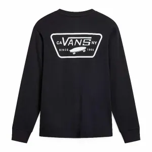 Vans Kids Full Patch Back Long Sleeve T-shirt - Black/White