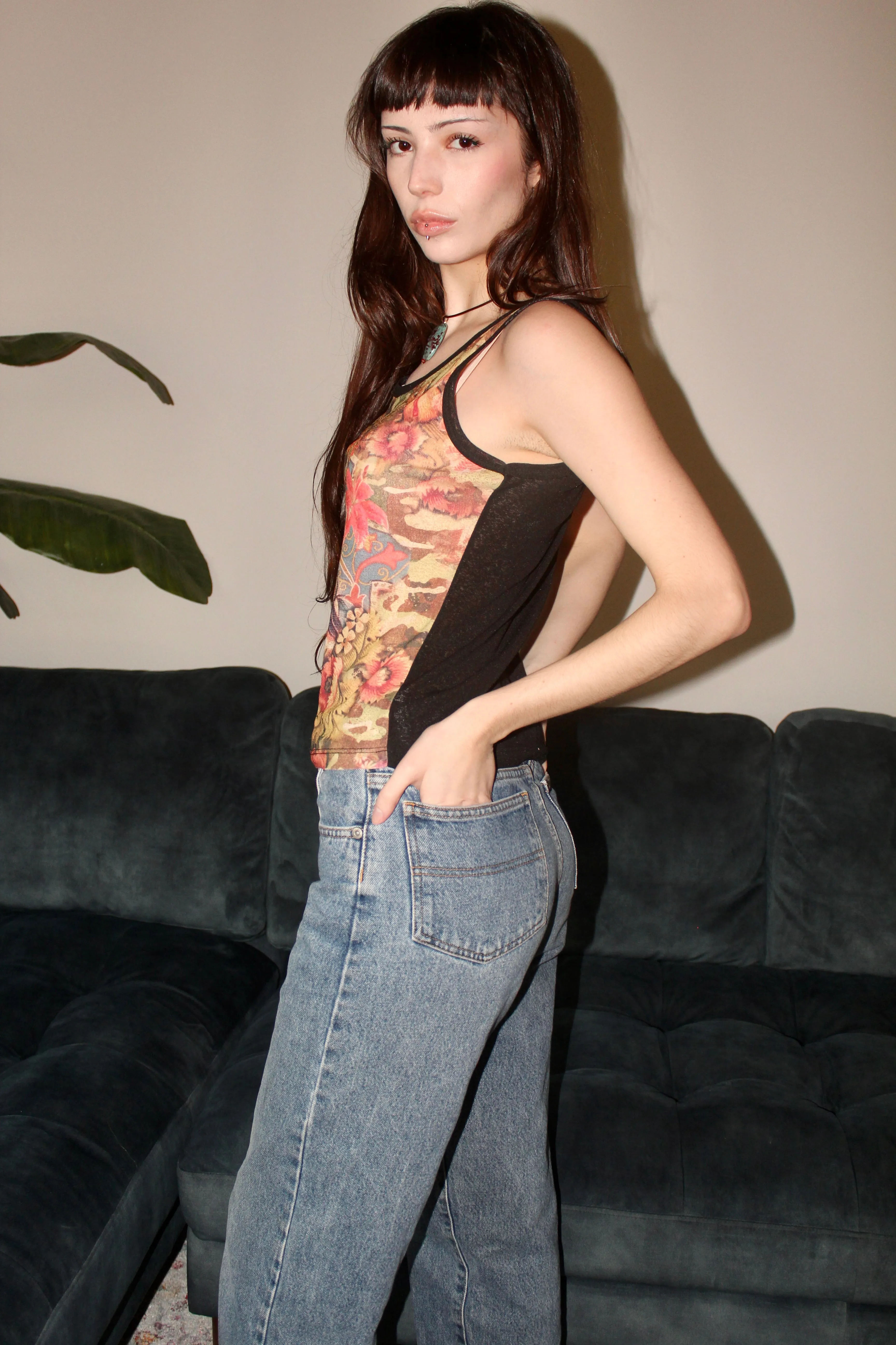 Vintage 90s Abstract Bird Graphic Tank (S-M)