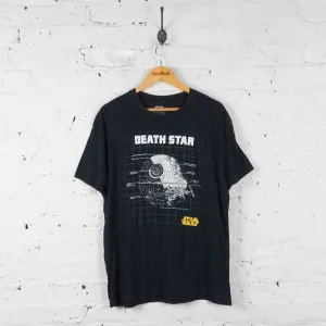 Vintage Star Wars Death Star T-shirt - Black - L