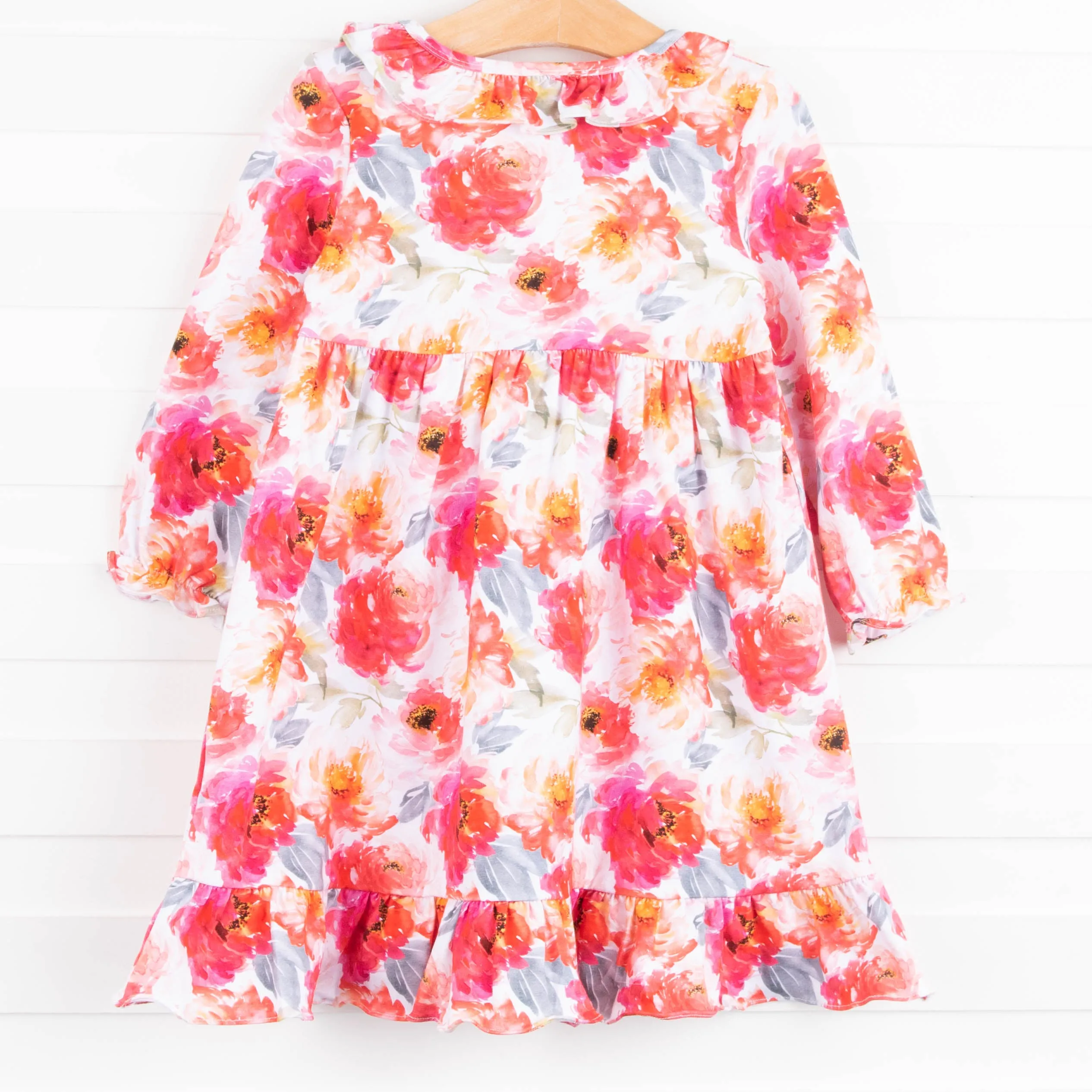 Watercolor Bouquet Dress, Purple