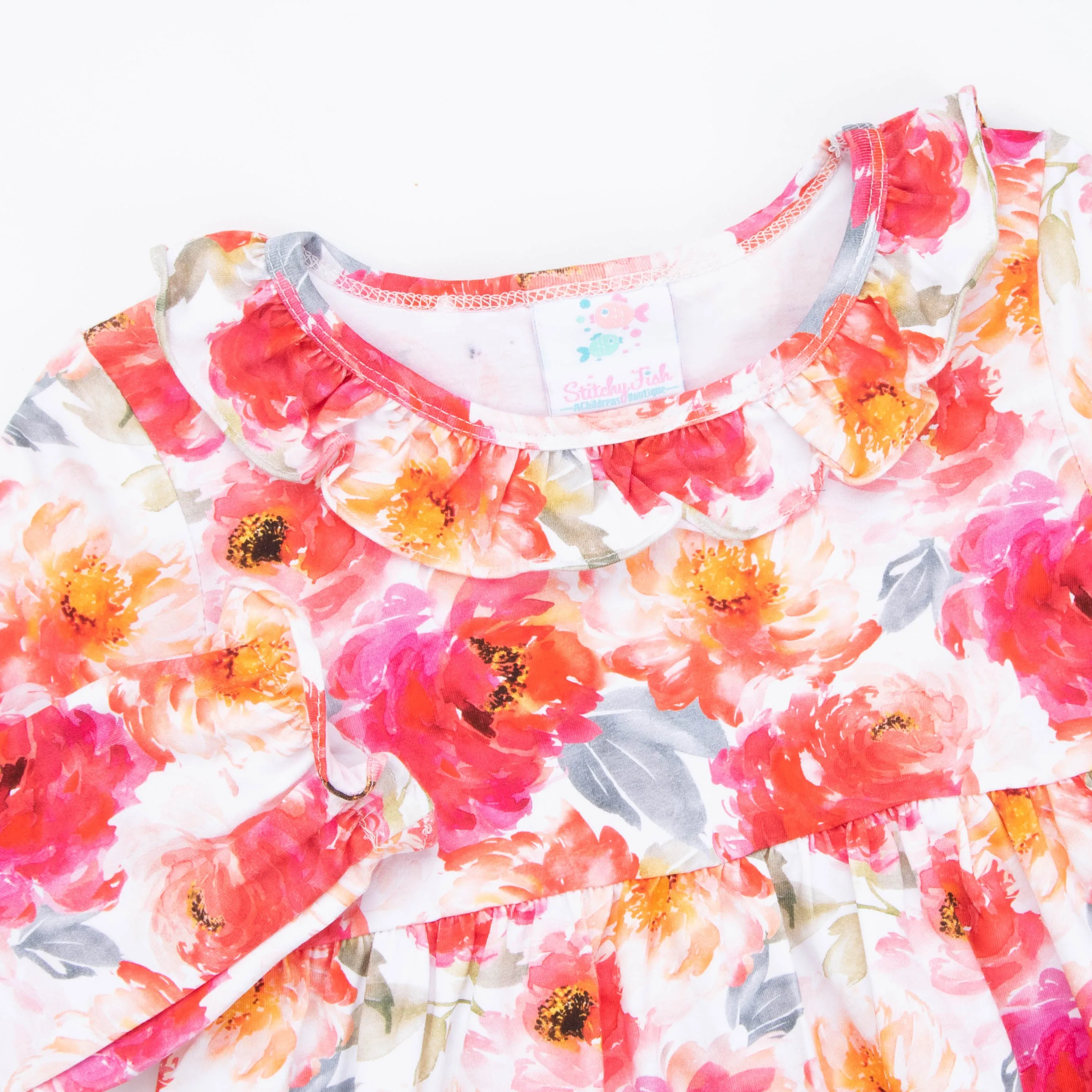 Watercolor Bouquet Dress, Purple