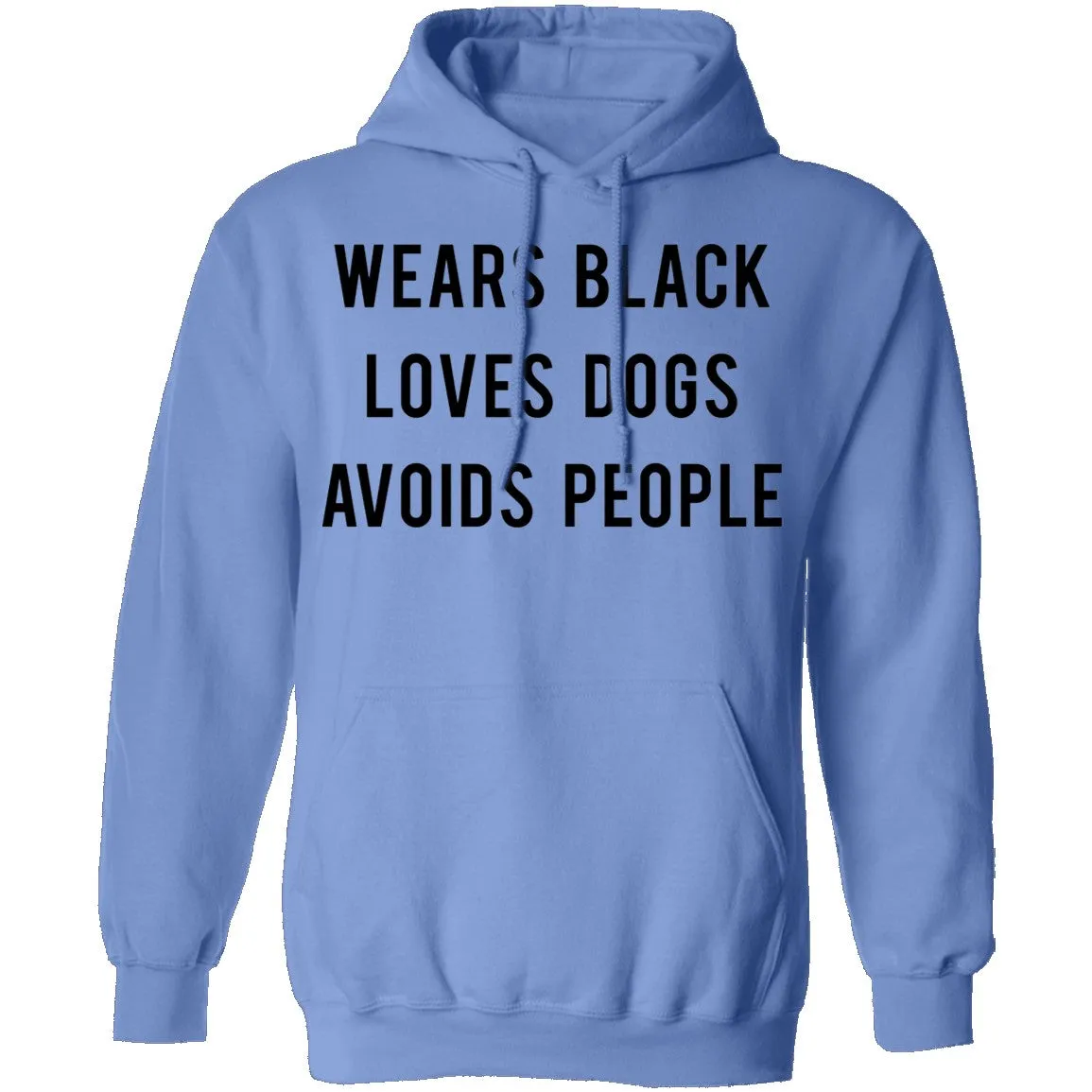 Wears Black Loves Dogs Avoids People T-Shirt
