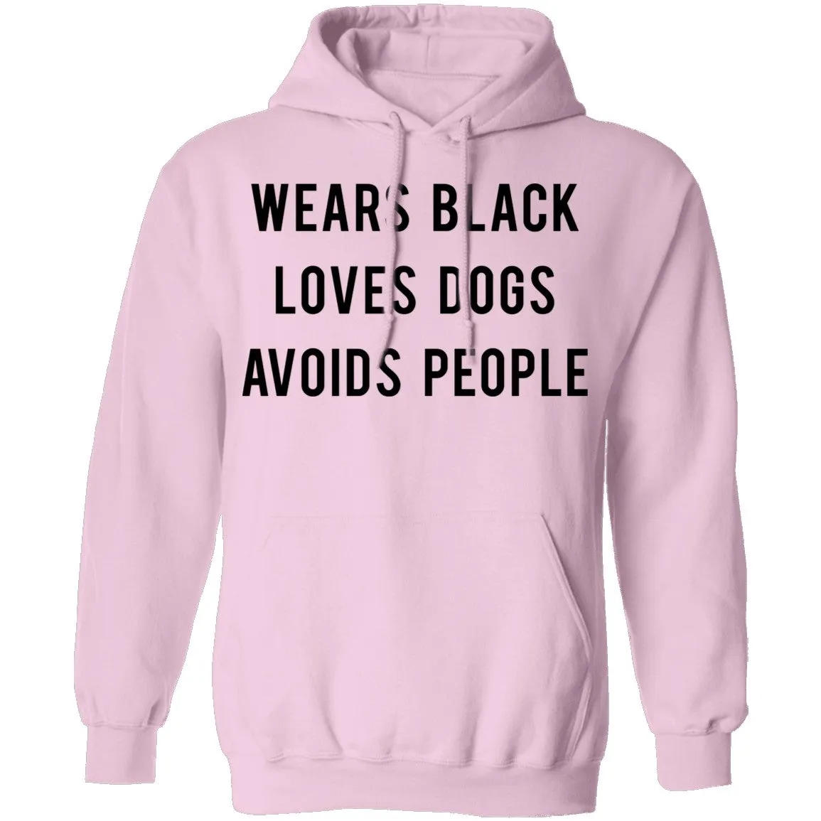 Wears Black Loves Dogs Avoids People T-Shirt