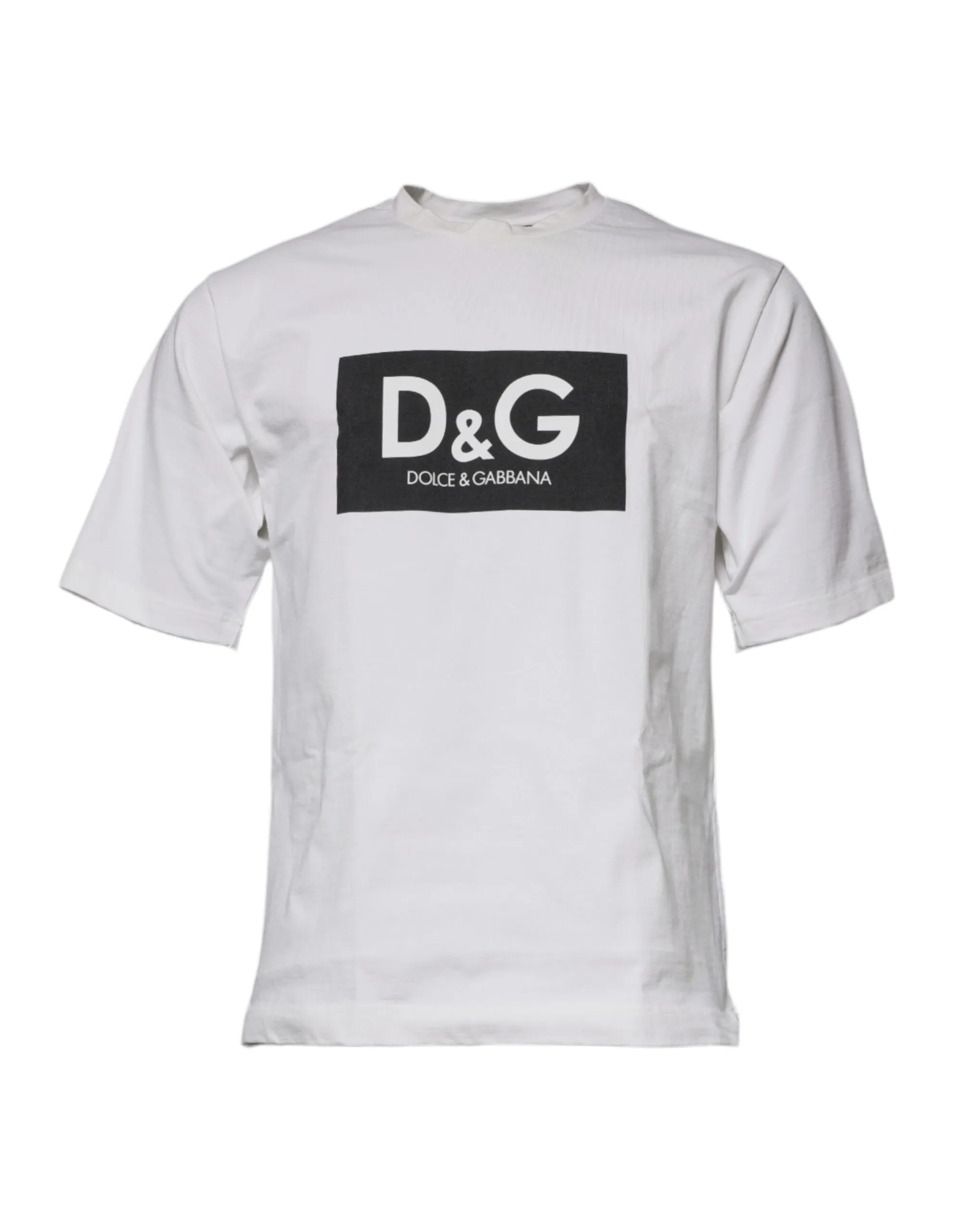 White DG Logo Crew Neck Short Sleeves T-shirt