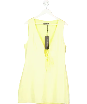White Fox Yellow Dedicated To You Mini Dress UK XL
