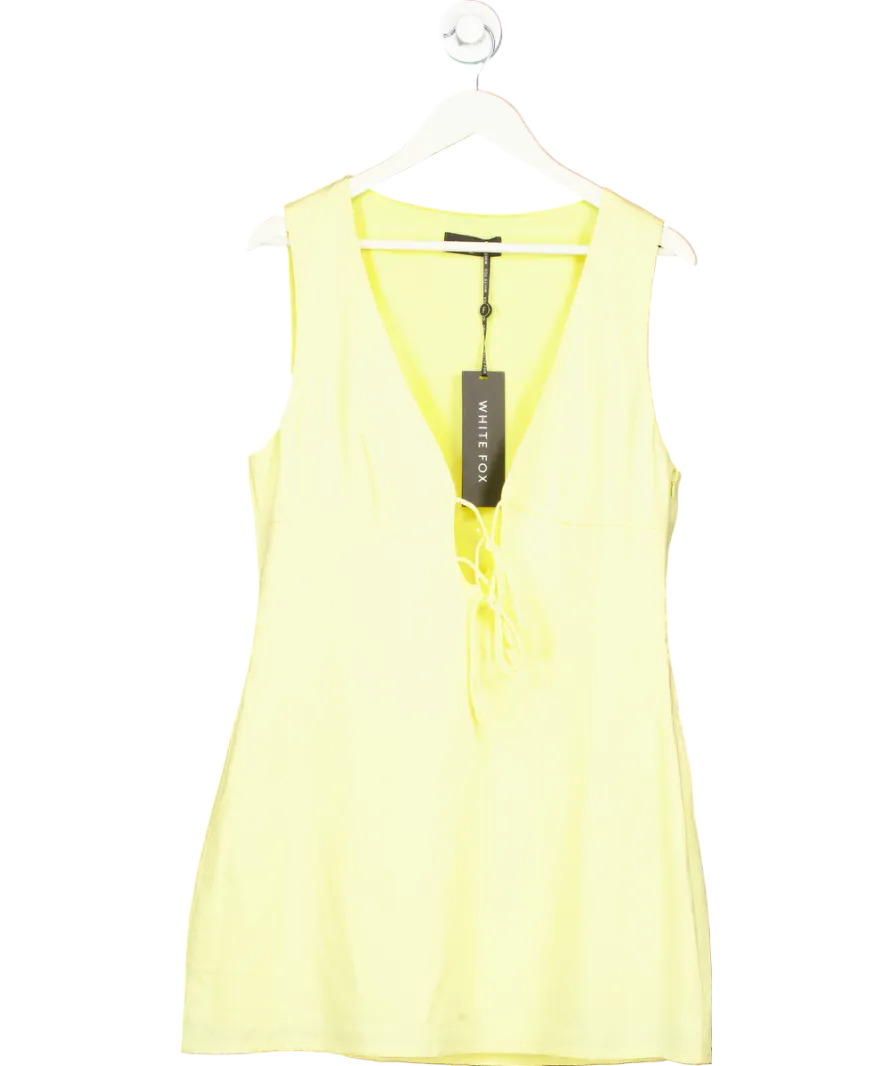 White Fox Yellow Dedicated To You Mini Dress UK XL