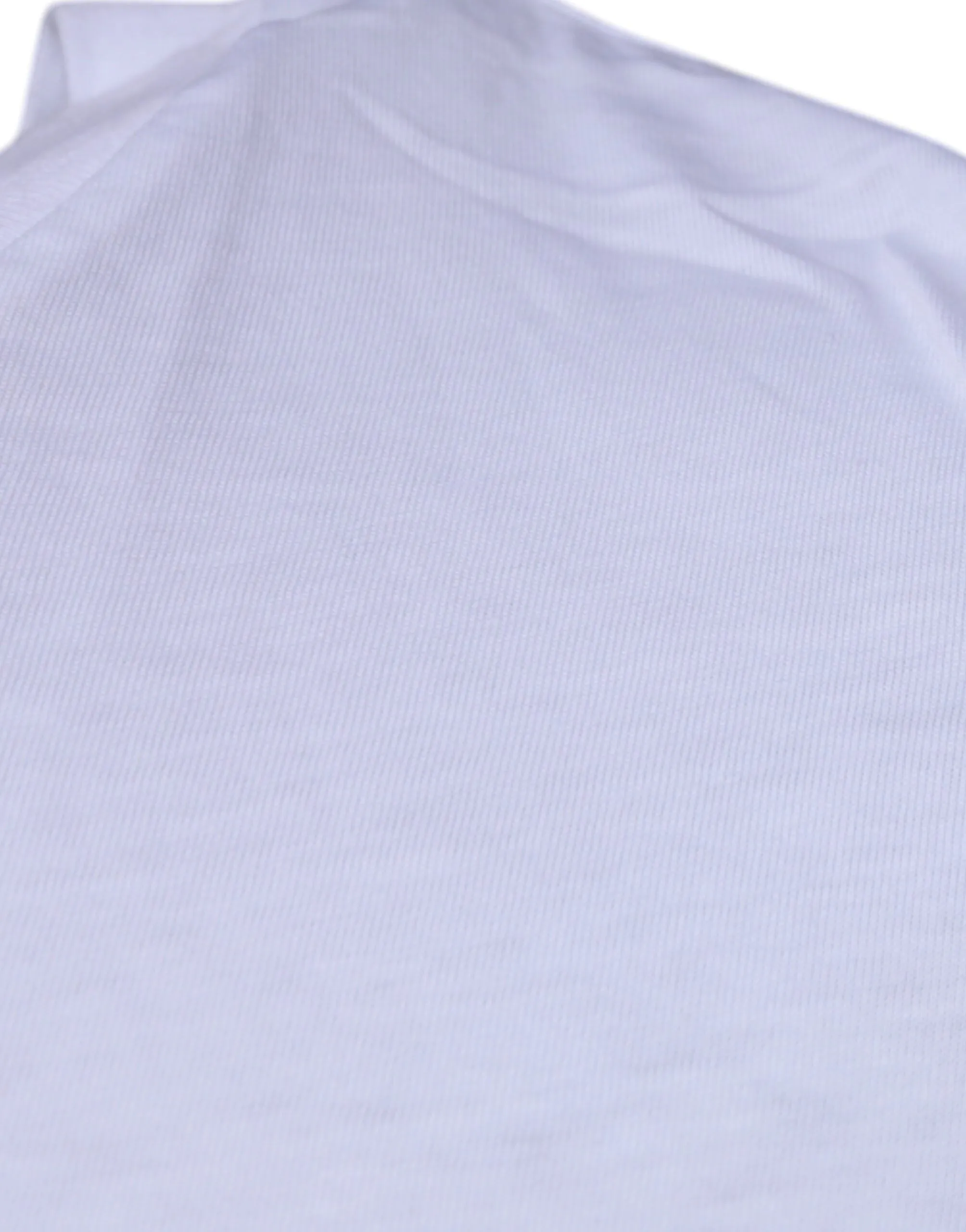 White Logo Print Cotton Crew Neck T-shirt