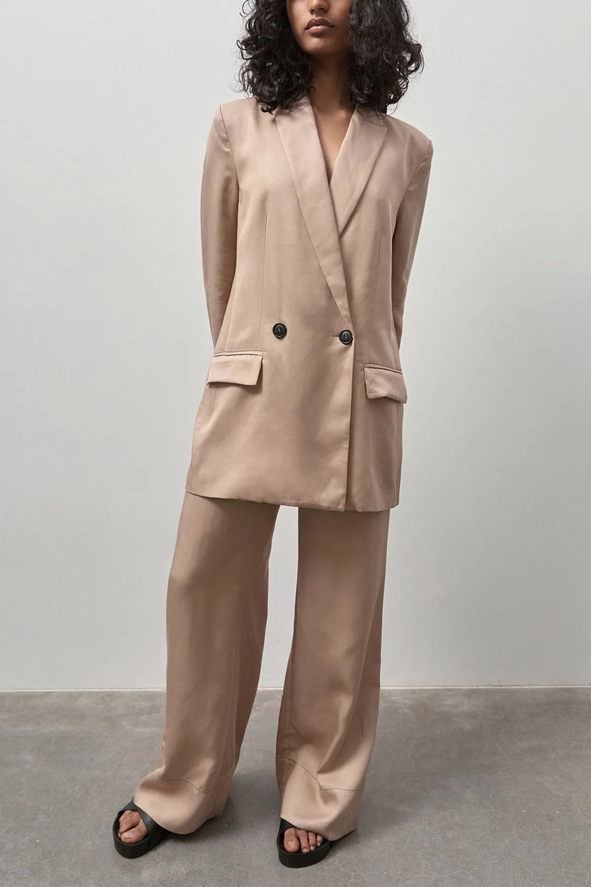 Wide Leg Pants in Nutmeg