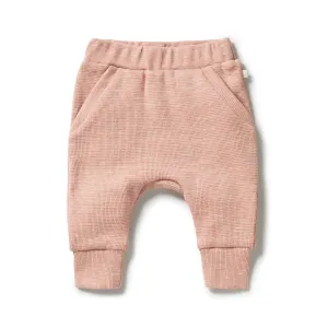 WILSON & FRENCHY WAFFLE SLOUCH PANT PEACH