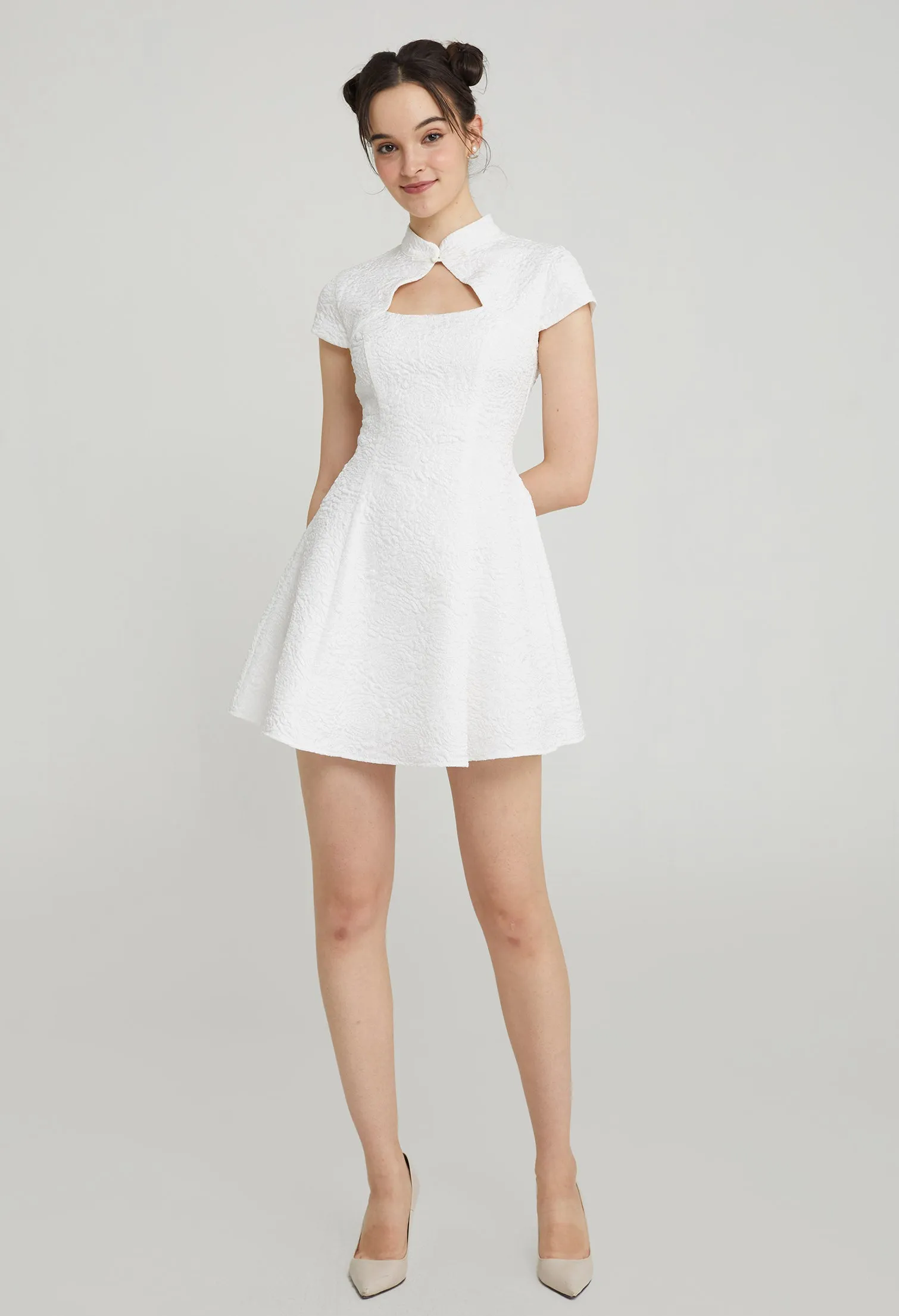 Wishspark Jacquard Mini Dress