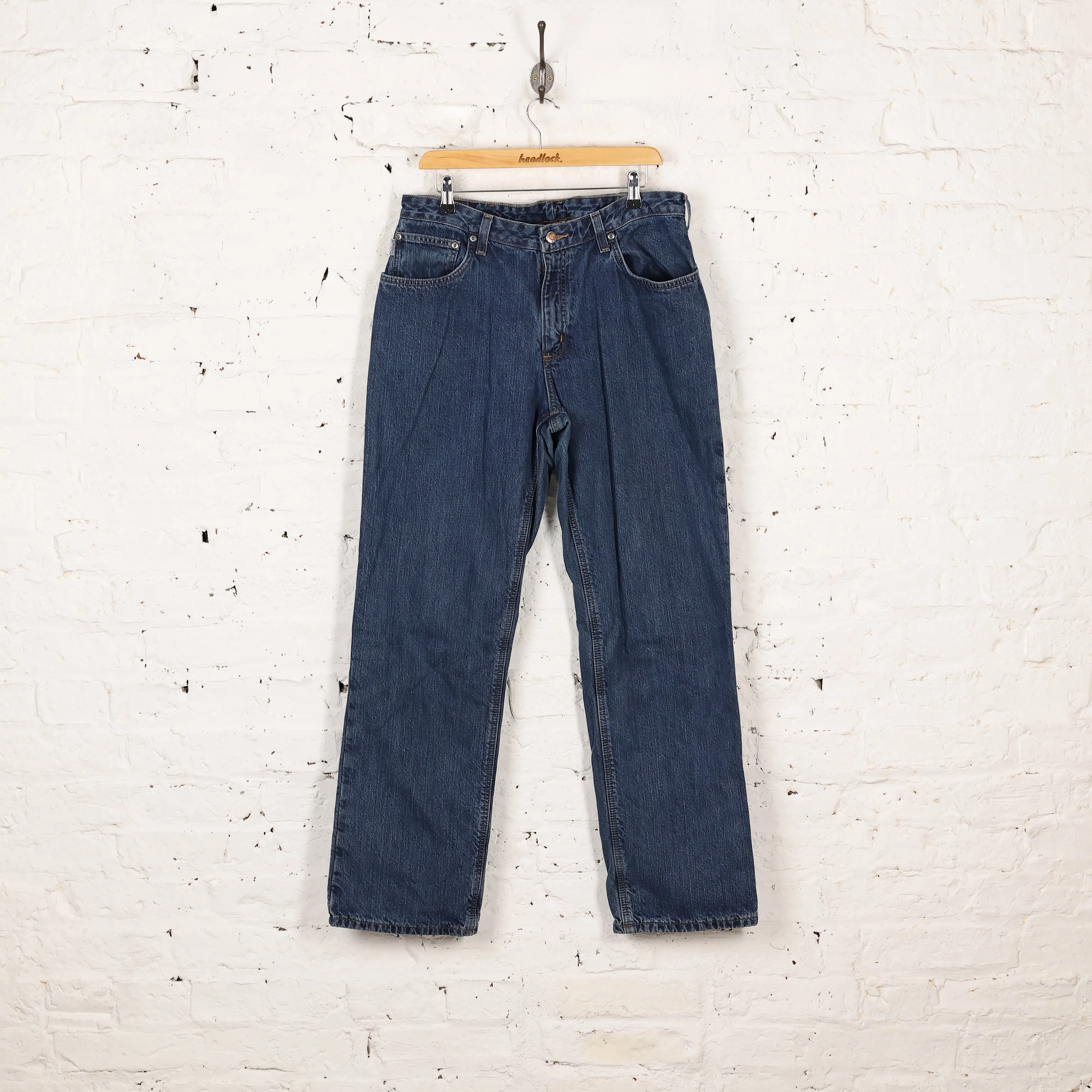 Women's Carhartt Lined Work Pants Jeans - Blue - Women's L