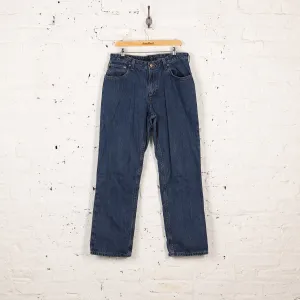 Women's Carhartt Lined Work Pants Jeans - Blue - Women's L
