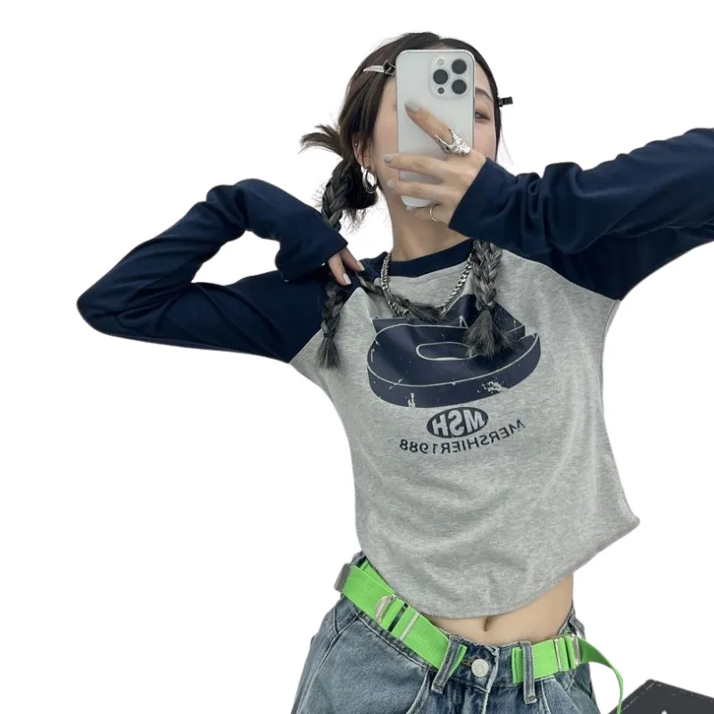 Women‘s Vintage Cropped Long Sleeve